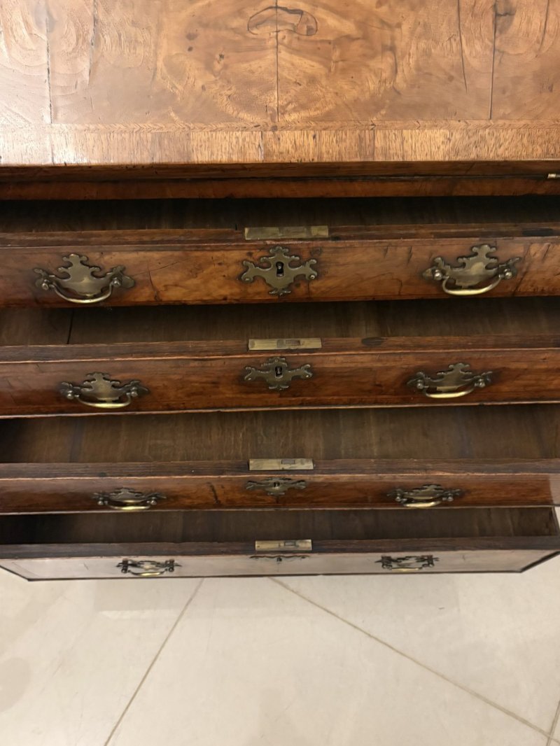 Superb Early 18th Century Quality Antique George I Walnut Bureau